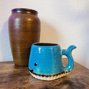 Cute handmade blue whale mug